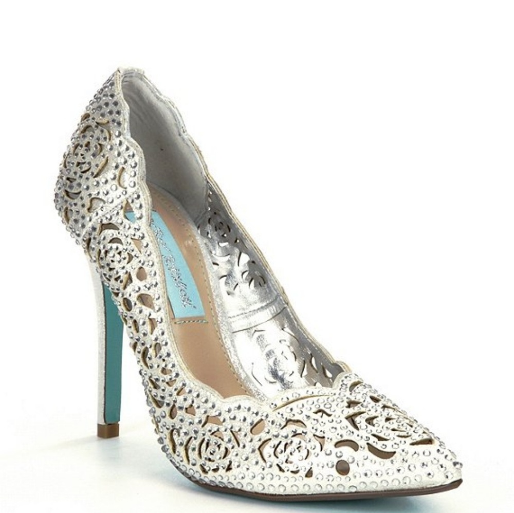 White/Rhinestone Wedding Shoes